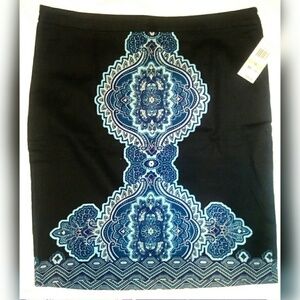 Macy's.com I.N.C. Tapestry Paisely Skirt Size 12